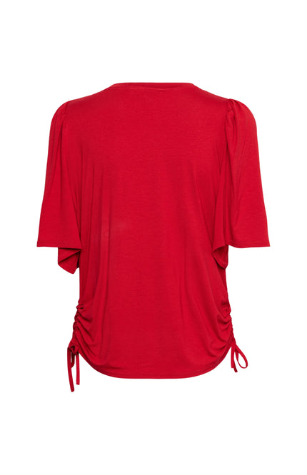 &Co woman Top Misha Stone Red TO291 Stretchshop.nl