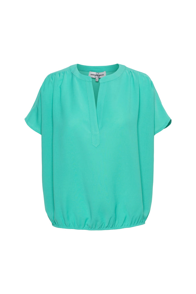 &Co woman Top Nola Aqua Green BL371 Stretchshop.nl
