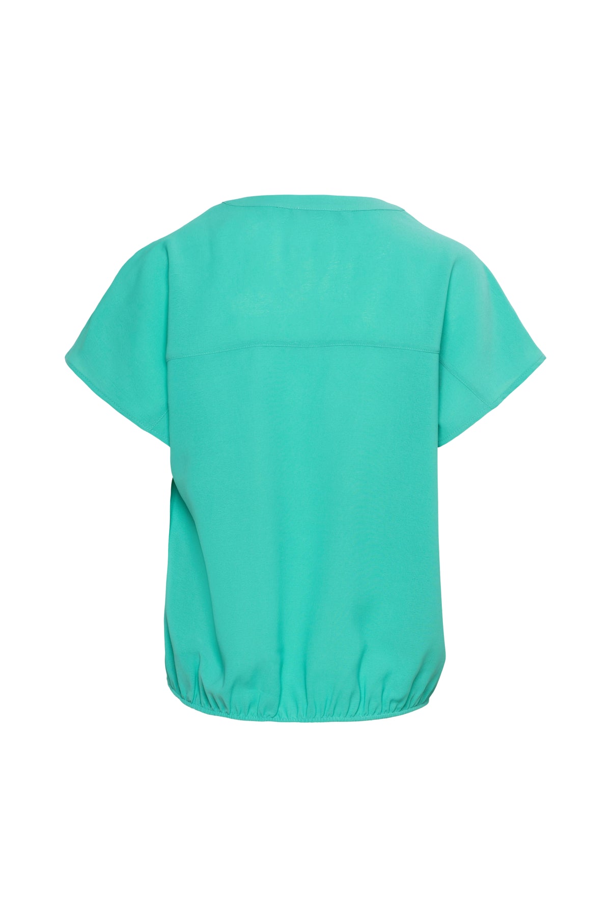 &Co woman Top Nola in aqua groen, lichtgewicht top met korte mouwen en ronde hals, casual en stijlvol voor dagelijks gebruik.