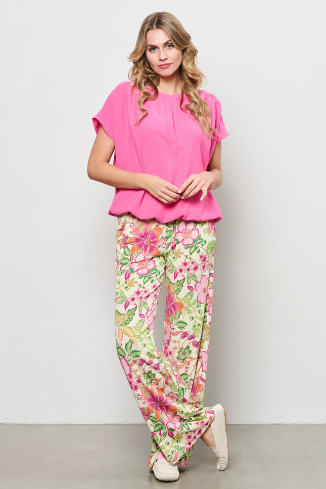 &Co woman Top Nola Bright Pink BL347 Stretchshop.nl