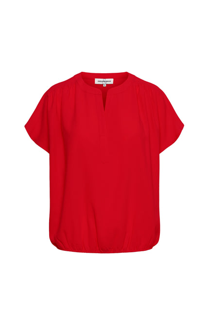 &Co woman Top Nola Stone Red BL371 Stretchshop.nl