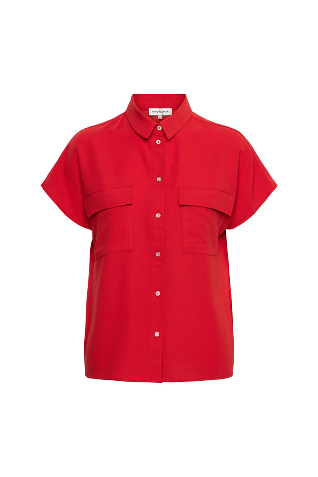 &Co woman Top Nuri Stone Red BL365 Stretchshop.nl