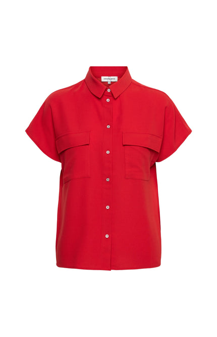 &Co woman Top Nuri Stone Red BL365 Stretchshop.nl
