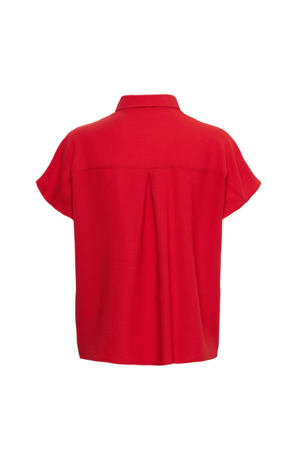 &Co woman Top Nuri Stone Red BL365 Stretchshop.nl