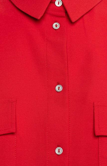 &Co woman Top Nuri Stone Red BL365 Stretchshop.nl