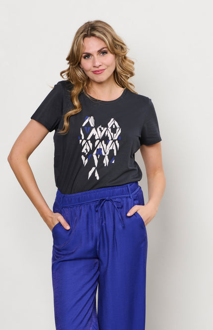 &Co woman Top Sadea Navy TS272 Stretchshop.nl