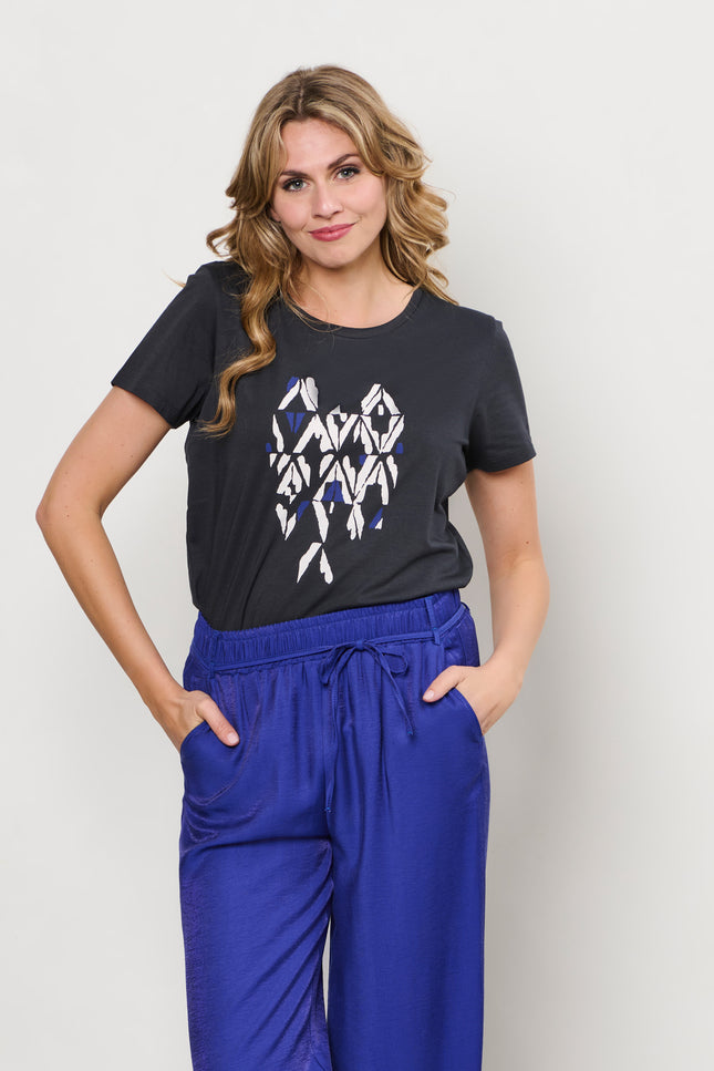 &Co woman Top Sadea Navy TS272 Stretchshop.nl