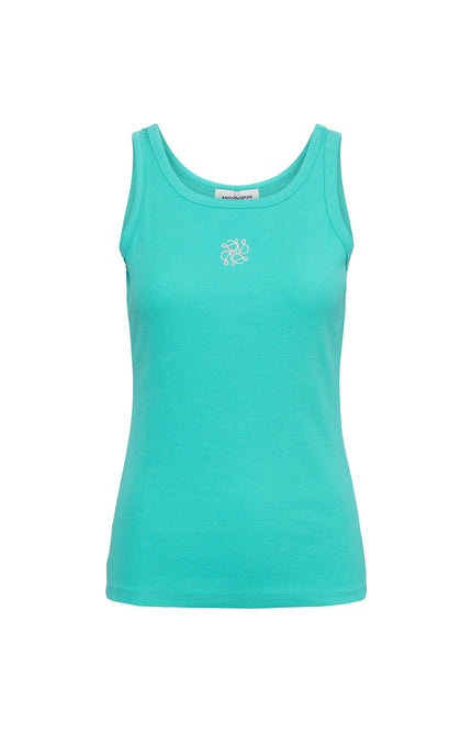 &Co woman Top Selena Embro Aqua Green SG108 Stretchshop.nl