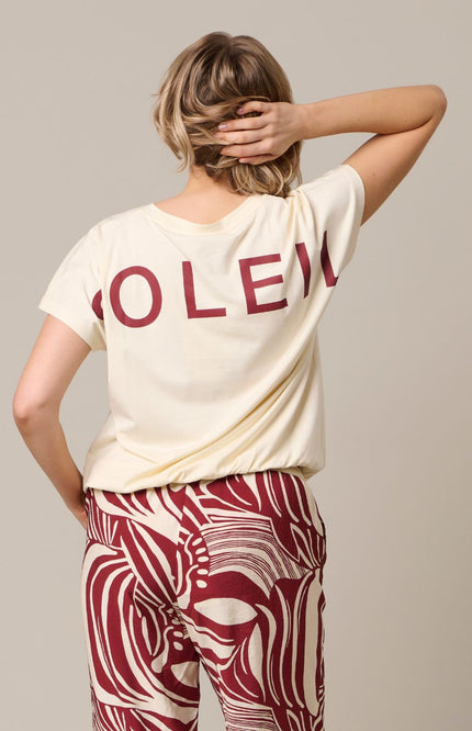 &Co woman Top Tosca Vanilla Claret TS150 Stretchshop.nl