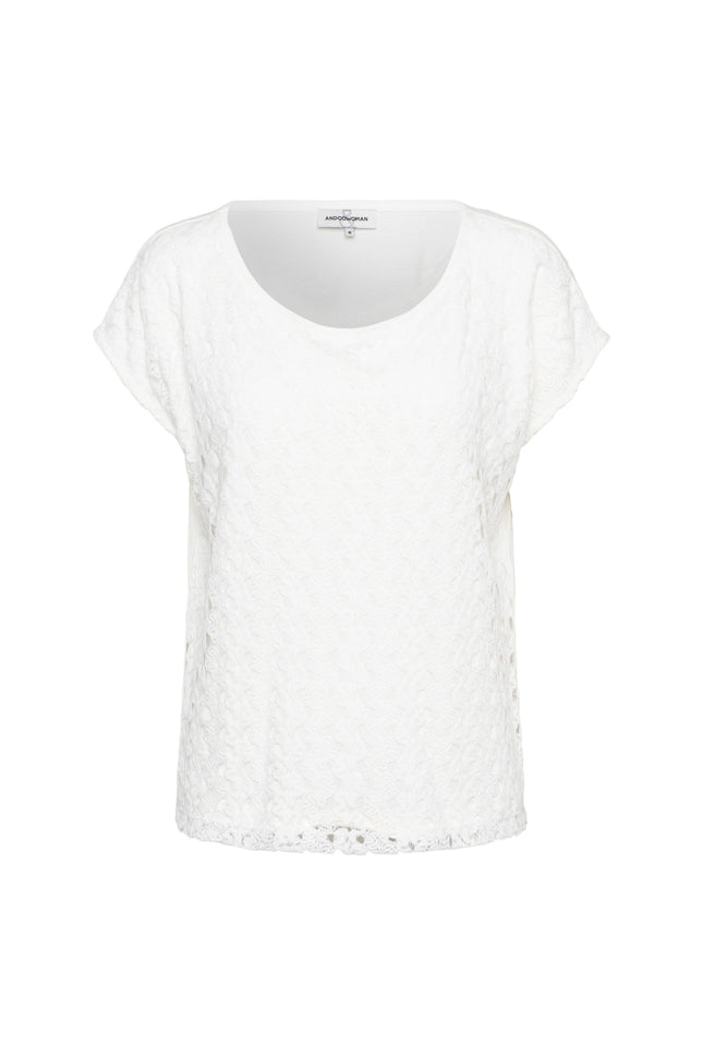 &Co woman Top Varena Offwhite TO307 Stretchshop.nl