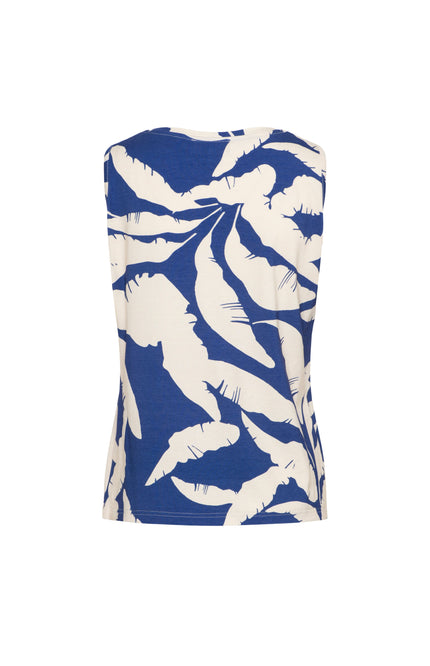 &Co woman Top Via Banana Leaf Cobalt Multi SG109 Stretchshop.nl