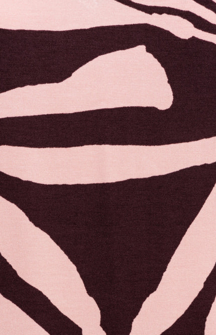 &Co woman Top Viana Leaf Aubergine Multi TO292 Stretchshop.nl