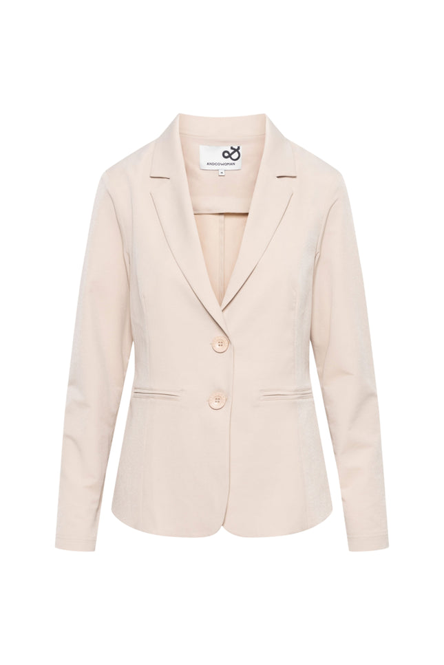 &Co woman Travel Blazer Phileine Sand BZ110 Stretchshop.nl