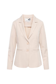 Licht beige Travel Blazer Phileine van &Co woman, geschikt voor reizen, met een stijlvolle, comfortabele pasvorm.