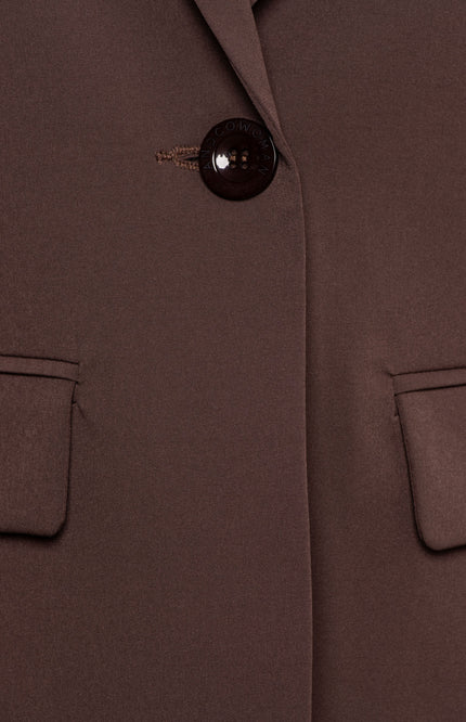 &Co woman Travel Blazer Presley Chocolate BZ173 Stretchshop.nl