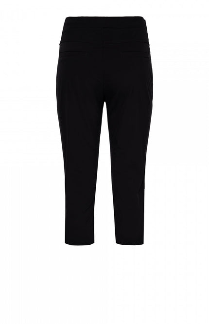 &Co woman Travel broek capri phoenix zwart Stretchshop.nl