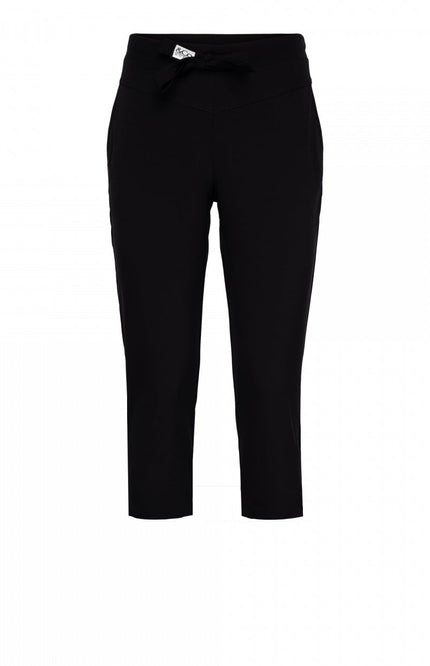 &Co woman Travel broek capri phoenix zwart Stretchshop.nl