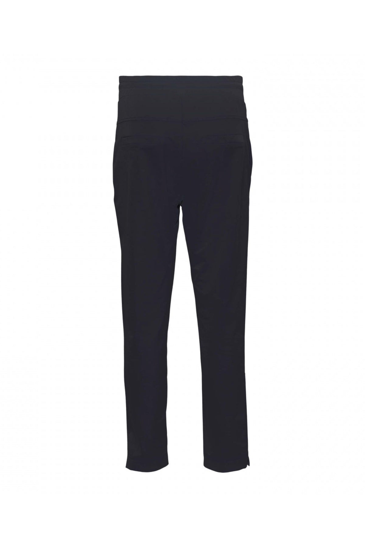 Navy blauwe reisbroek voor dames van &Co woman, comfortabele pasvorm, geschikt voor reizen en casual dragen.