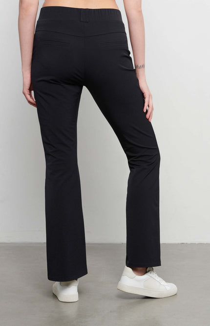 &Co woman Travel broek penelope flare zwart Stretchshop.nl