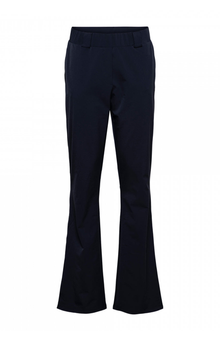 &Co woman Travel broek penelope flare navy Stretchshop.nl