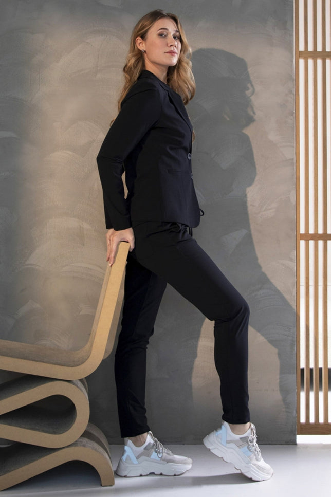 &Co woman Travel broek penny zwart Stretchshop.nl