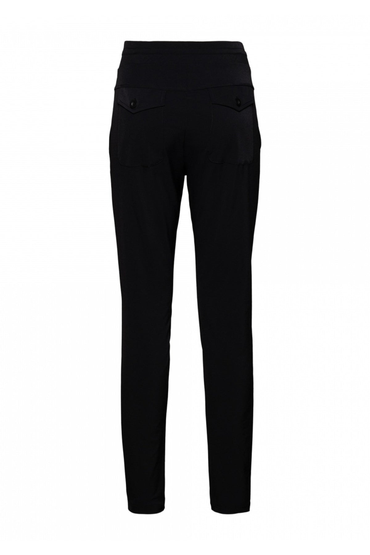 Zwarte Penny Black PA100-2 travelbroek voor dames van &Co woman, comfortabel en stijlvol geschikt voor reizen.