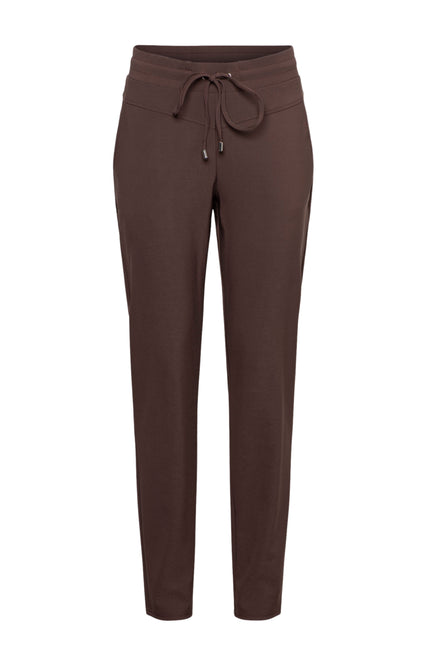 &Co woman Travel Broek Penny Chocolate PA100-2 Stretchshop.nl