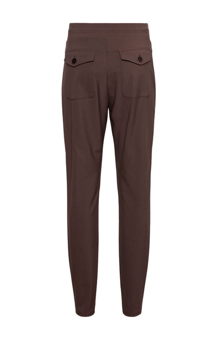 &Co woman Travel Broek Penny Chocolate PA100-2 Stretchshop.nl