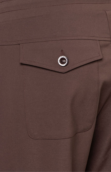 &Co woman Travel Broek Penny Chocolate PA100-2 Stretchshop.nl