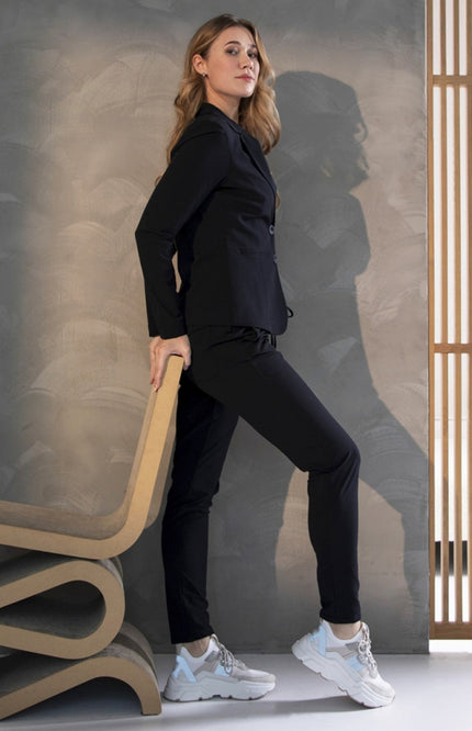 &Co woman Travel broek penny zwart Stretchshop.nl