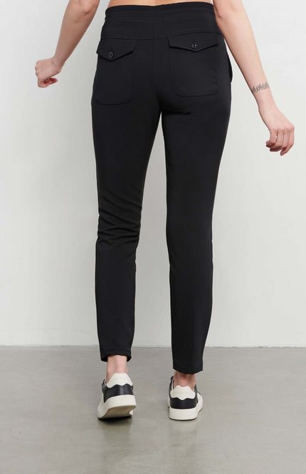 &Co woman Travel broek penny zwart Stretchshop.nl