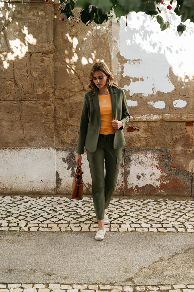 &Co woman Travel Broek Pricilla Olive PA355 Stretchshop.nl