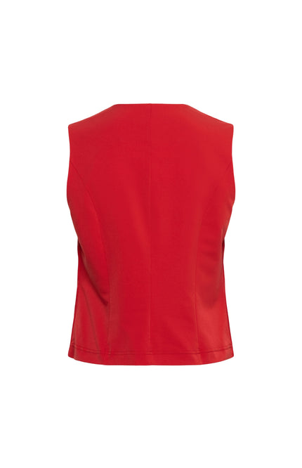 &Co woman Travel Gilet Priya Stone Red GL100 Stretchshop.nl