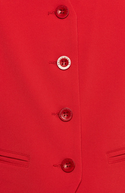 &Co woman Travel Gilet Priya Stone Red GL100 Stretchshop.nl