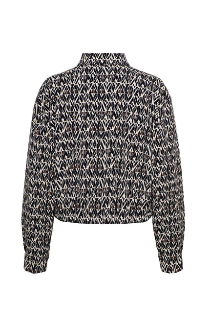 &Co woman Travel Jacket Paloma Graphic Black Multi JA134 Stretchshop.nl