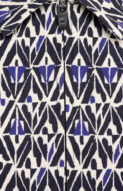 &Co woman Travel Jacket Paloma Graphic Navy Multi JA134 Stretchshop.nl