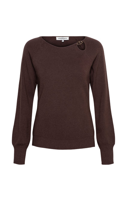 &Co woman Trui Bowi Chocolate PU139 Stretchshop.nl