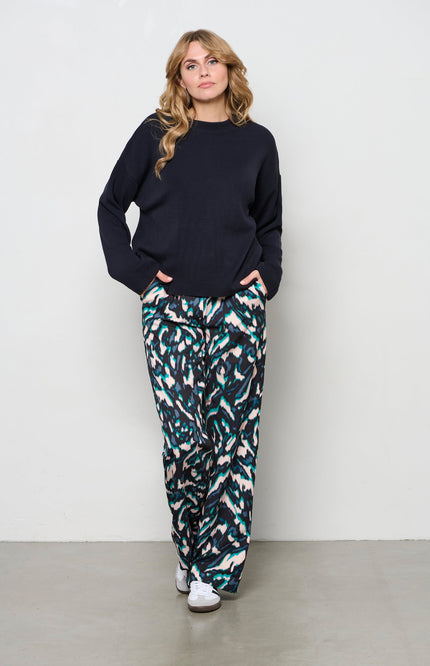 &Co woman Trui brittany navy PU126 Stretchshop.nl