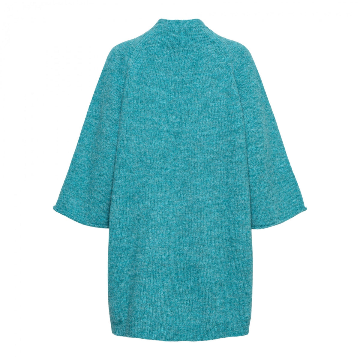 Groene vest van &Co woman, model Berlin in mineralgroen, getoond op een persoon met details van de stof en pasvorm zichtbaar