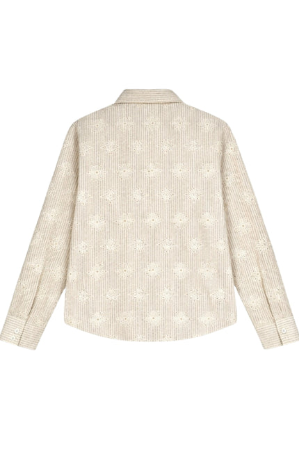 Elvira Casuals Blouse Falon Striped Creme Stretchshop.nl