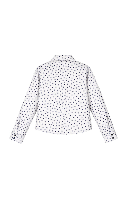 Elvira Casuals Blouse Froukje Blue Dots Stretchshop.nl