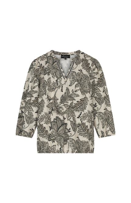 Elvira Casuals Blouse Iza Botanic Flower Stretchshop.nl