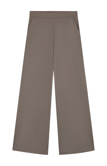Elvira Casuals Broek Izzy Taupe Melange Stretchshop.nl