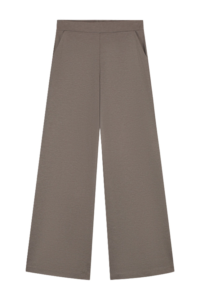 Elvira Casuals Broek Izzy Taupe Melange Stretchshop.nl