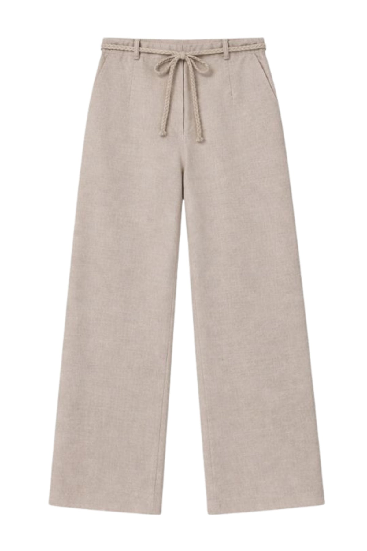 Lichtbruine linnen broek Yara van Elvira Casuals, stijlvolle en comfortabele damesbroek met losse pasvorm.