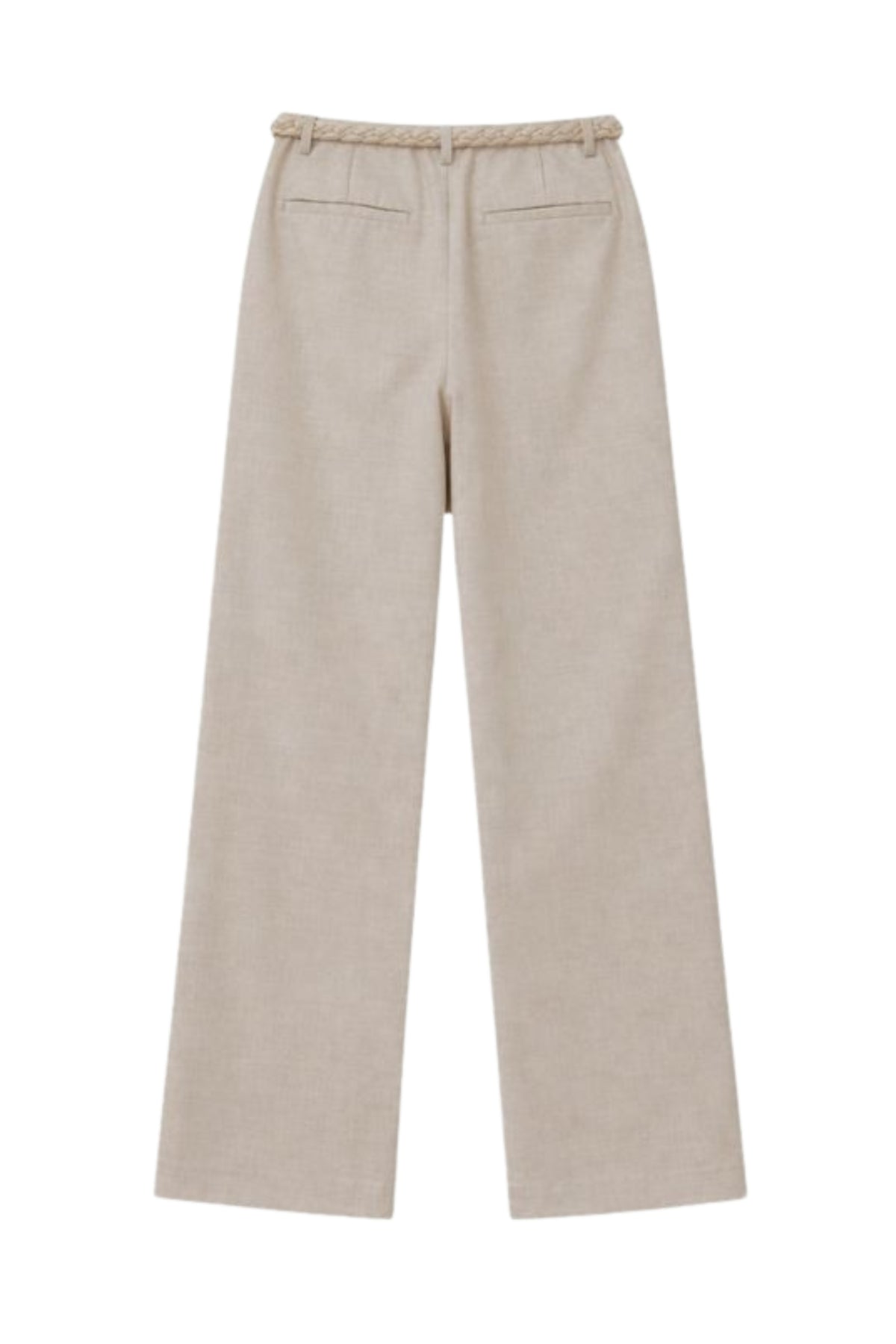 Linnen broek Yara Sand van Elvira Casuals, lichtgewicht en casual, met een losse pasvorm en zandkleurige uitstraling.