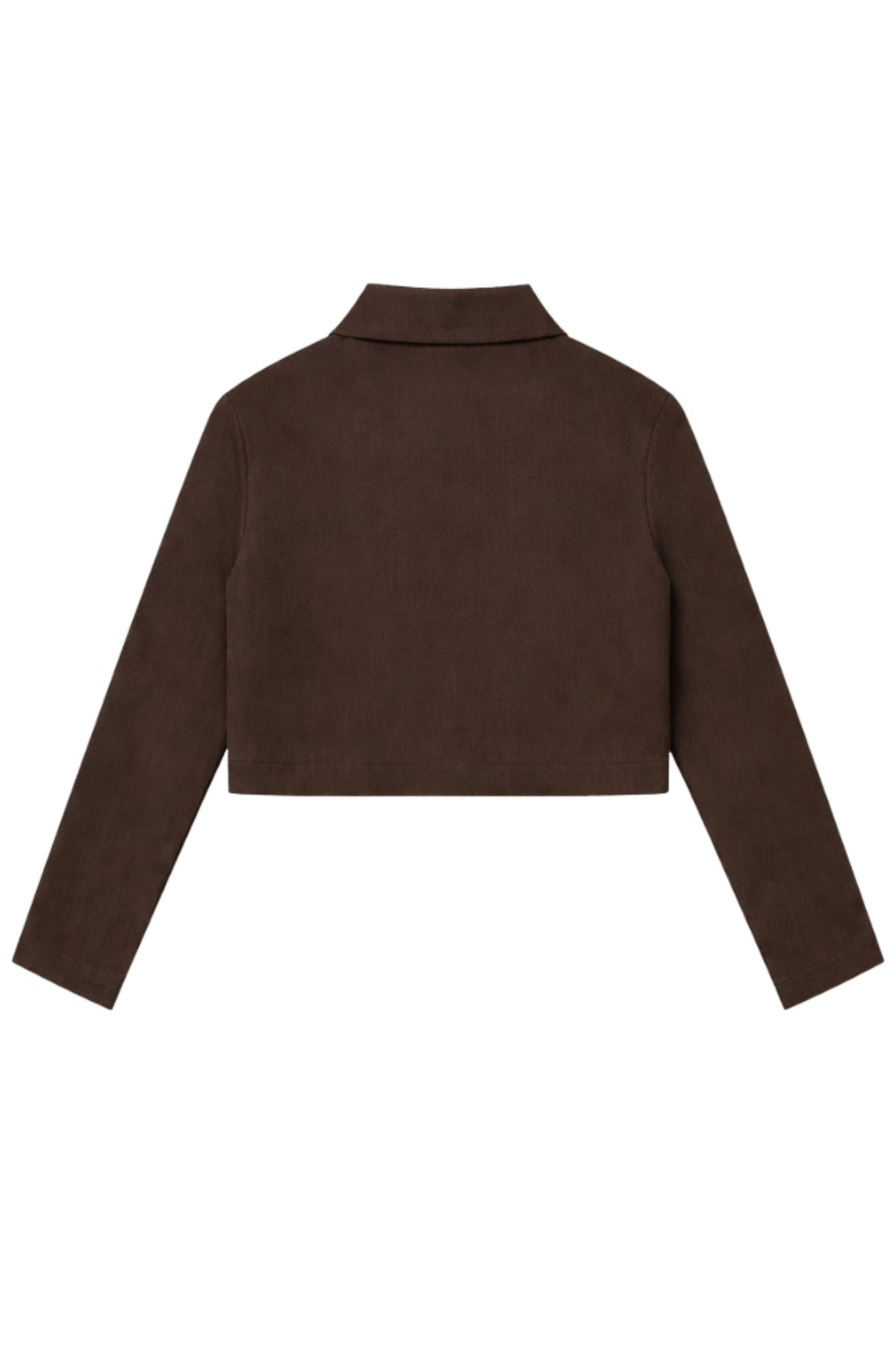 Elvira Casuals Jacket Loa in mocha kleur, casual damesjasje met knopen en fijne pasvorm, close-up van de voorkant.