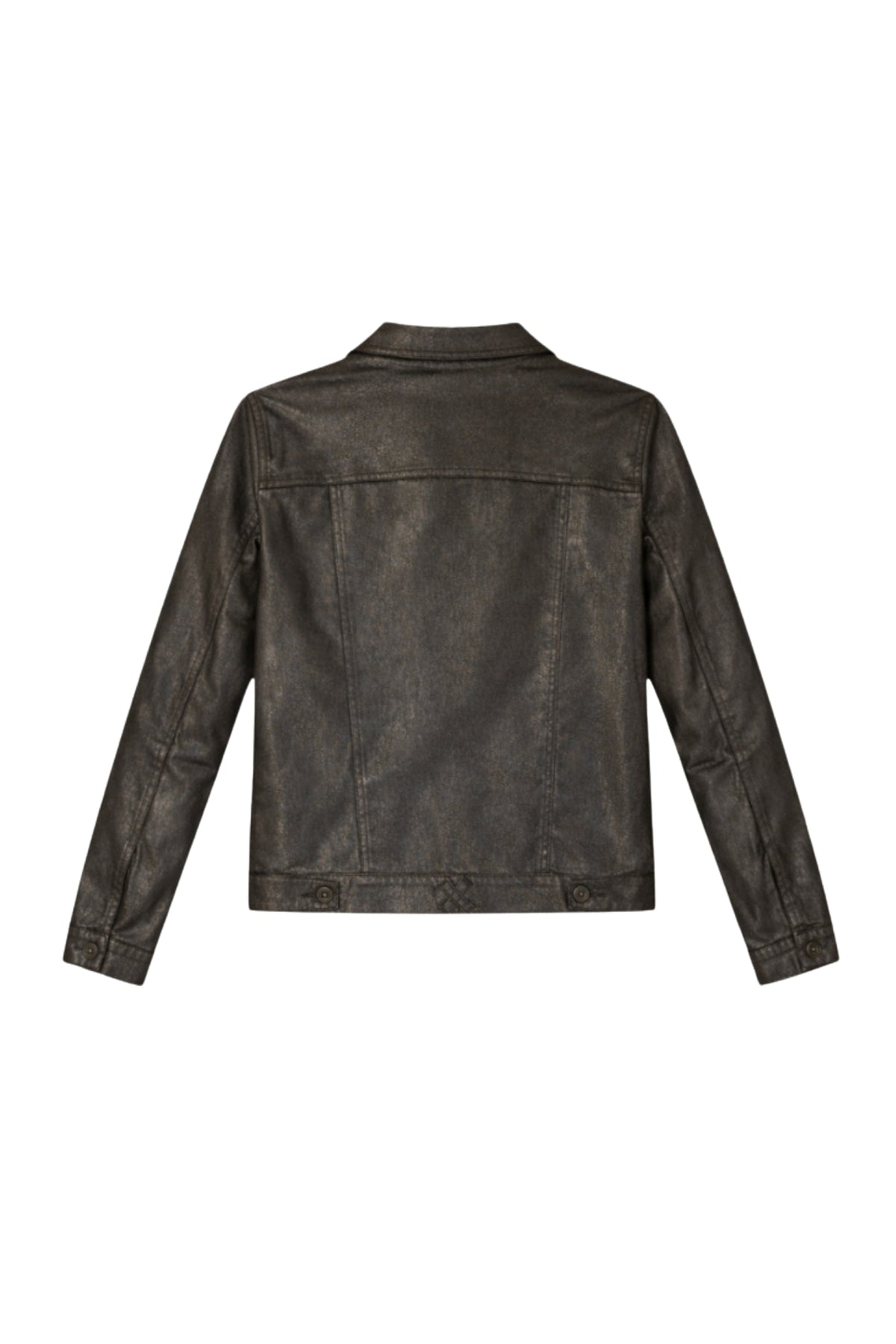 Elvira Casuals Tamar bruine jas met parelaccenten, casual stijl, zichtbaar in de afbeelding