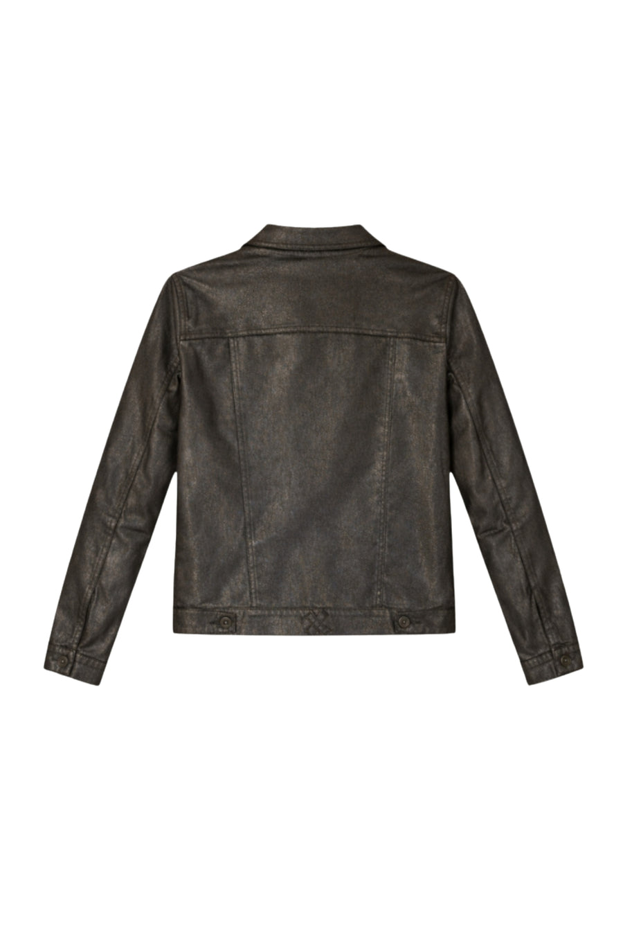 Elvira Casuals Tamar bruine jas met parelaccenten, casual stijl, zichtbaar in de afbeelding