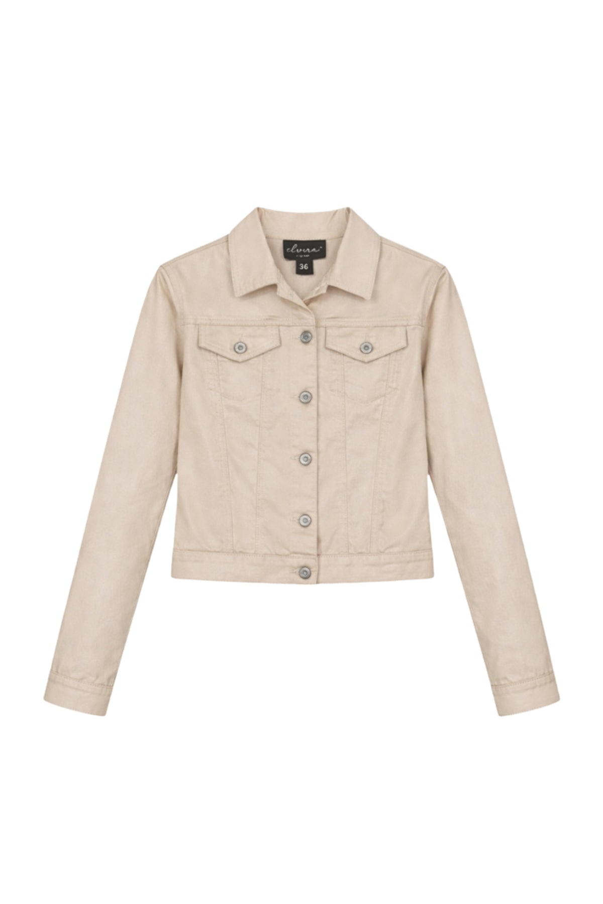 Elvira Casuals Tamar Creme Pearl jas met crèmewitte kleur en stijlvolle details, geschikt voor een casual look.